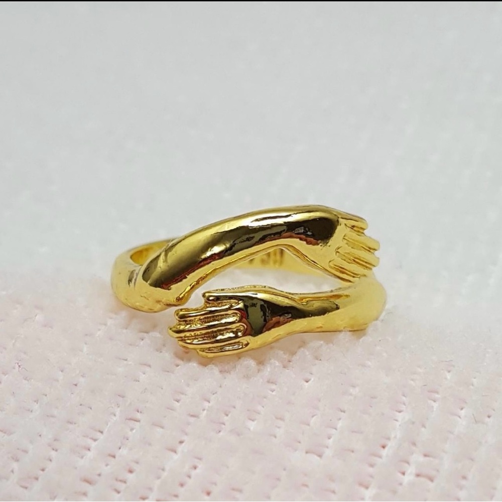 Gold Plated Adjustable Hug Ring